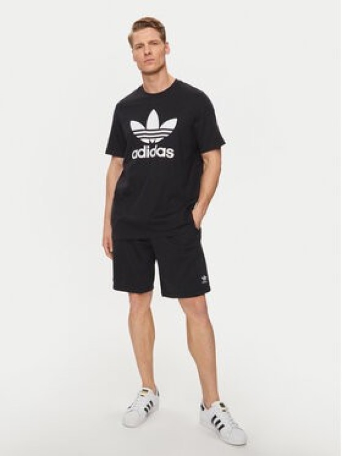 adidas Szorty sportowe Essentials+ Made With Hemp Shorts HR8617 Czarny Regular Fit