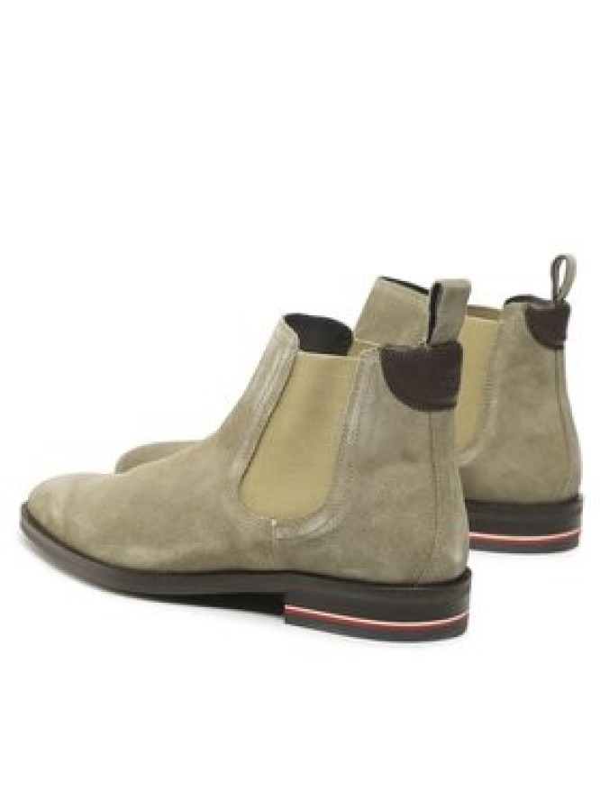 Tommy Hilfiger Sztyblety Signature Hilfiger Suede Chelsea FM0FM04175 Zielony