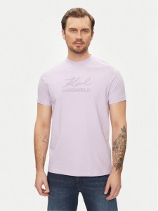 KARL LAGERFELD T-Shirt 755030 542225 Fioletowy Regular Fit