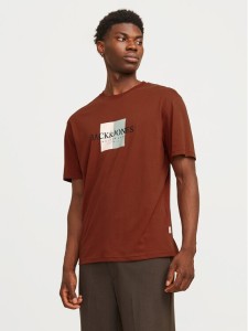 Jack&Jones T-Shirt Fredeiksberg 12262492 Brązowy Regular Fit