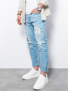 Spodnie męskie jeansowe - jasny niebieski V1 P1028 - L