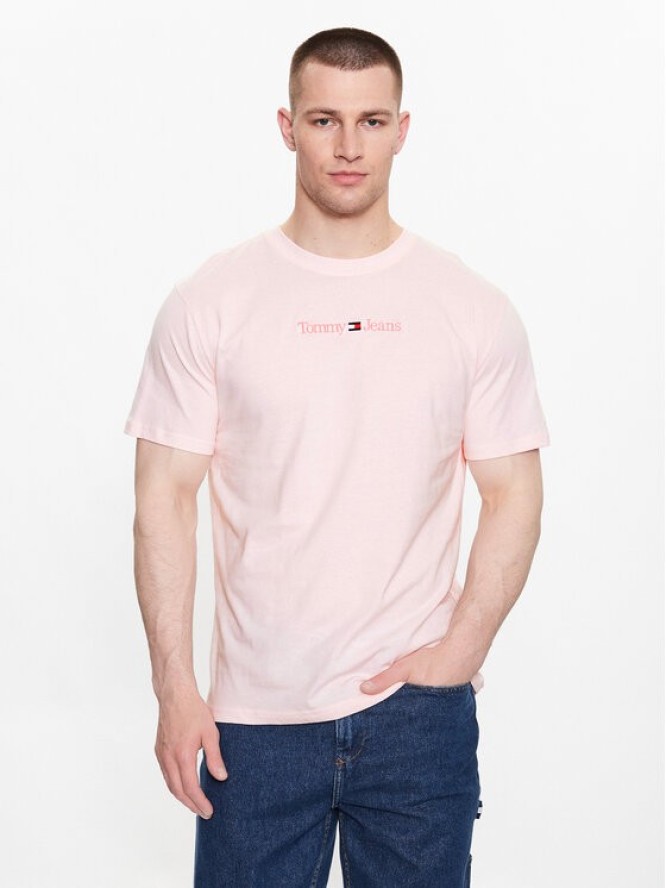 Tommy Jeans T-Shirt DM0DM16825 Różowy Regular Fit