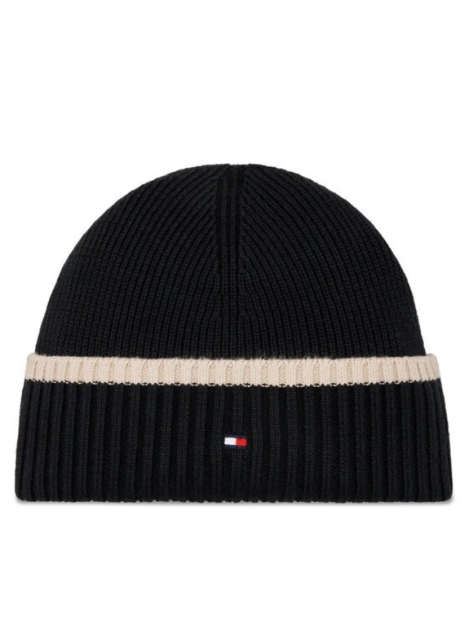 Tommy Hilfiger Czapka Block Flag Short Beanie AM0AM12030 Czarny