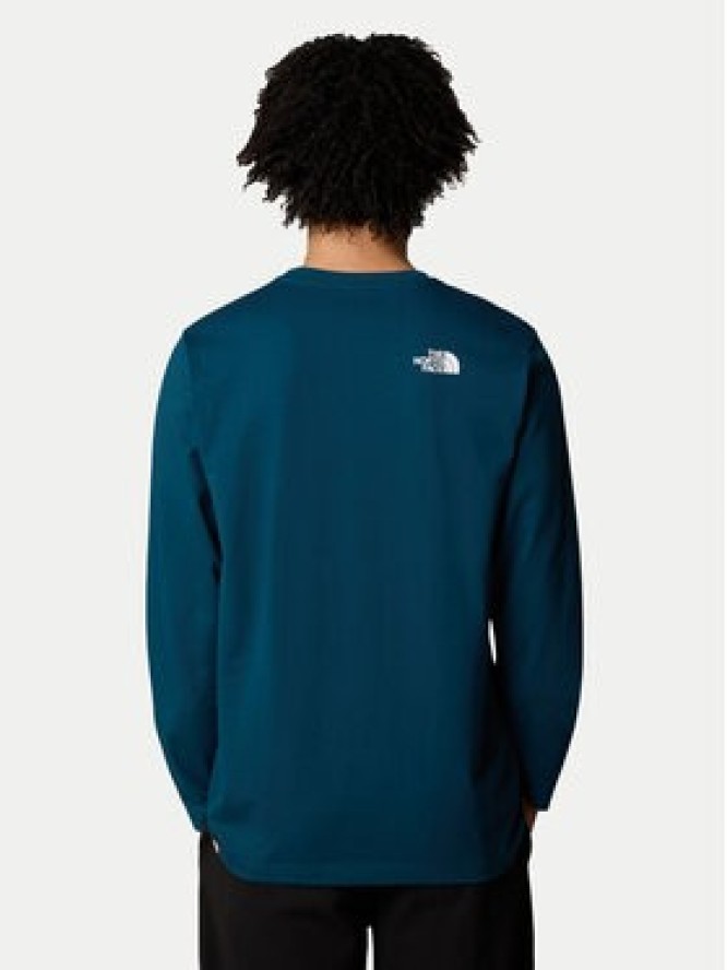 The North Face Longsleeve Simple Dome NF0A87QN Granatowy Regular Fit