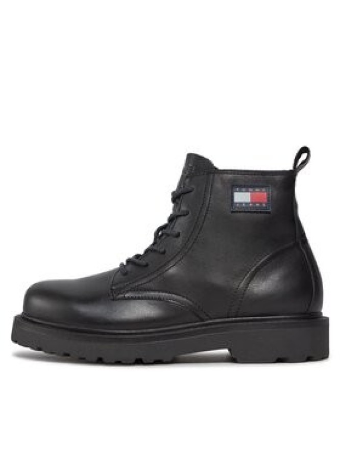 Tommy Jeans Trapery Tjm Ruberized Lace Up Boot EM0EM01276 Czarny