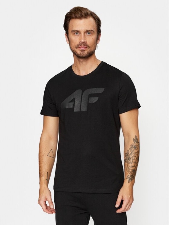 4F T-Shirt 4FAW23TTSHM0877 Czarny Regular Fit