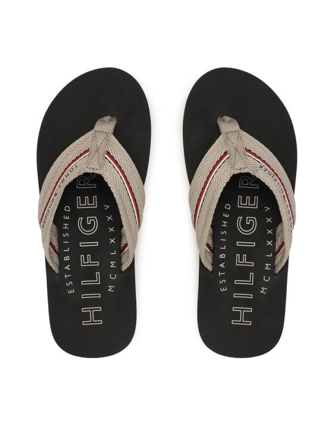 Tommy Hilfiger Japonki Corporate Hilfiger Beach Sandal FM0FM04471 Szary