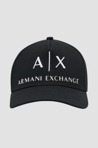 ARMANI EXCHANGE Czarna czapka z daszkiem