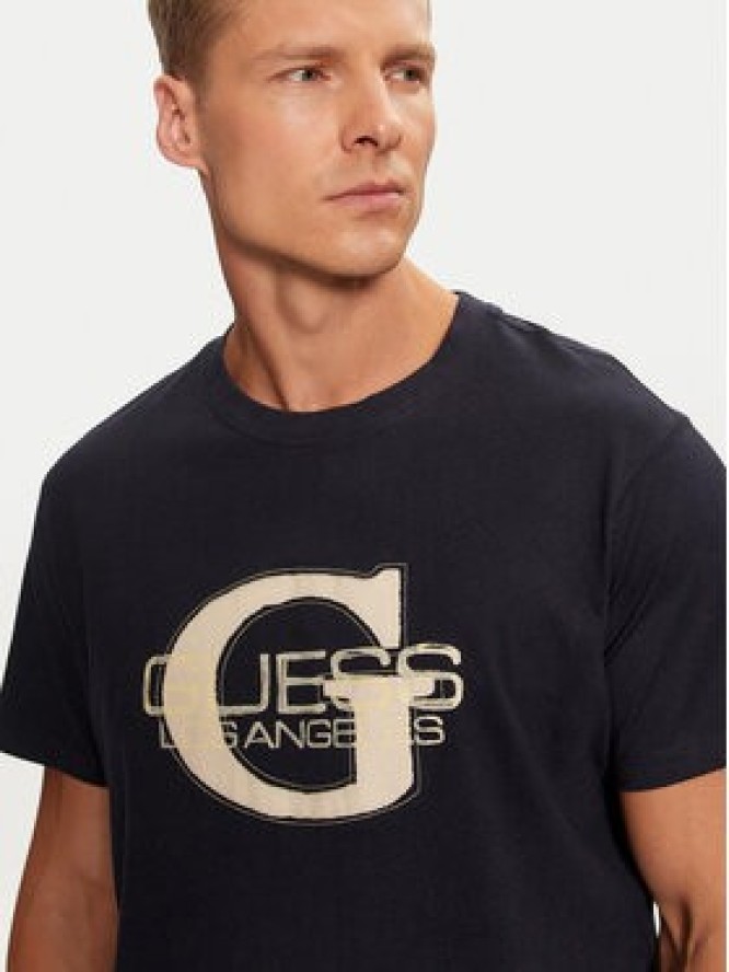 Guess T-Shirt M4BI42 I3Z14 Granatowy Regular Fit