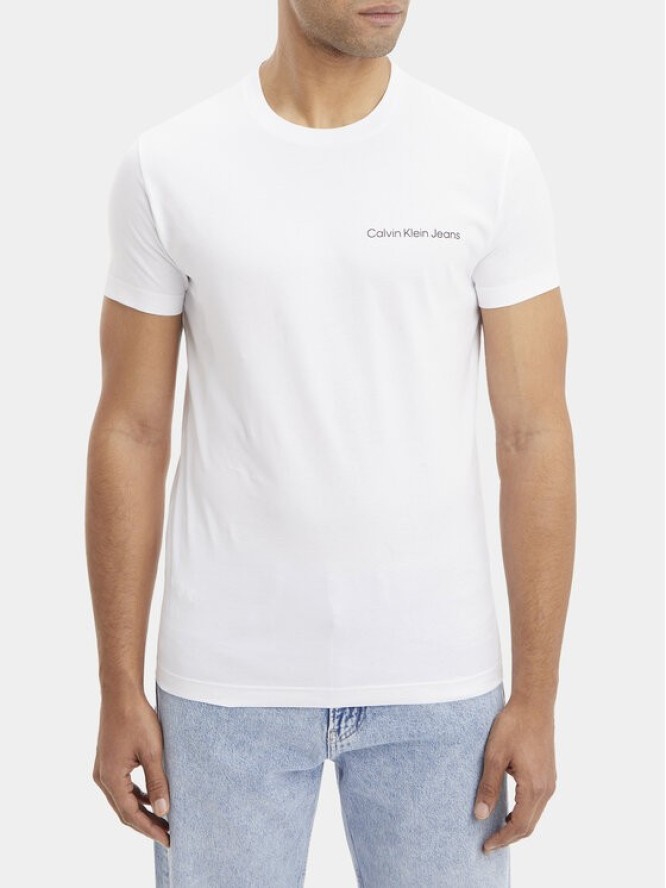 Calvin Klein Jeans T-Shirt J30J322547 Biały Slim Fit