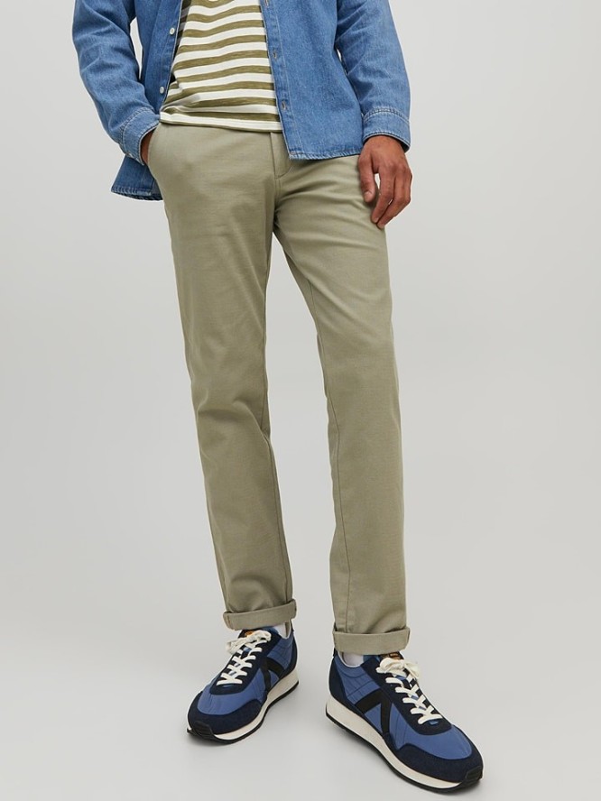 Jack & Jones Spodnie chino w kolorze beżowym rozmiar: W30/L34