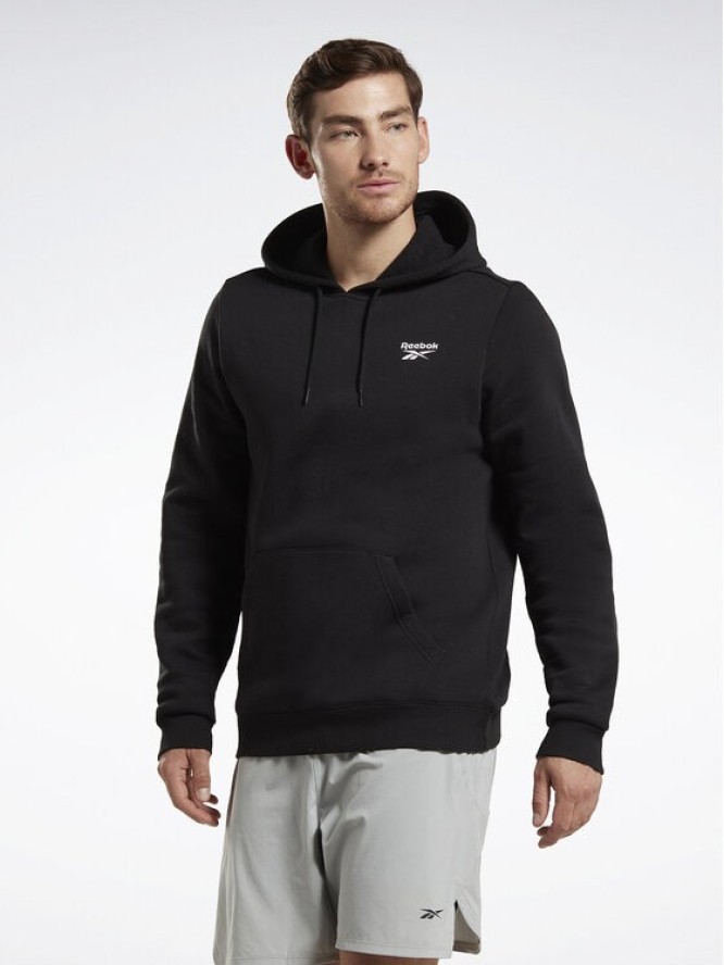 Reebok Bluza Reebok Identity Fleece Over-the-Head Hoodie IB2993 Czarny