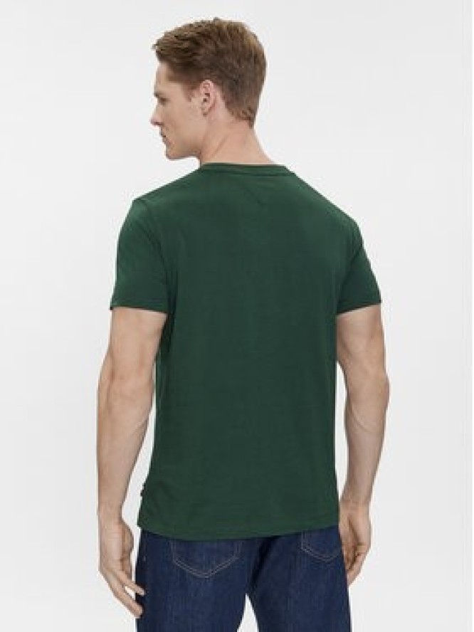 Tommy Hilfiger T-Shirt Small Hilfiger Tee MW0MW34387 Zielony Slim Fit