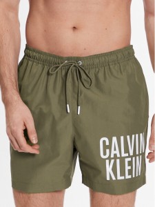 Calvin Klein Swimwear Szorty kąpielowe KM0KM00794 Beżowy Regular Fit