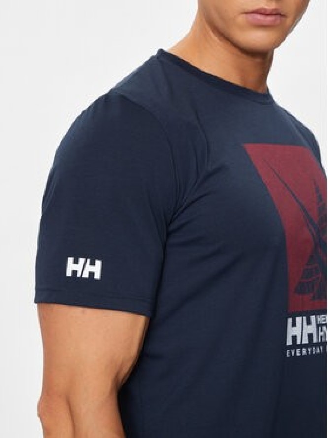Helly Hansen T-Shirt Hp Race Graphic T-Shirt 34419 Granatowy Regular Fit