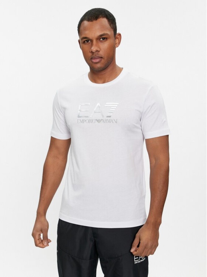 EA7 Emporio Armani T-Shirt 3DPT71 PJM9Z 1100 Biały Regular Fit