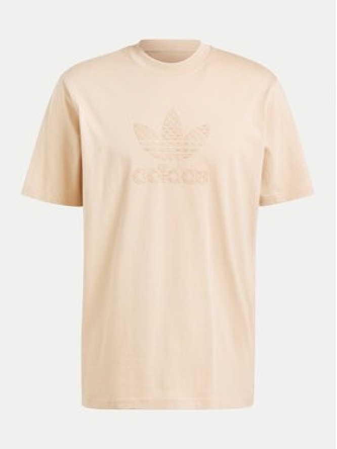 adidas T-Shirt Mono IX6747 Beżowy Regular Fit