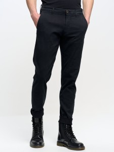 Spodnie chinosy męskie czarne Tomy 907