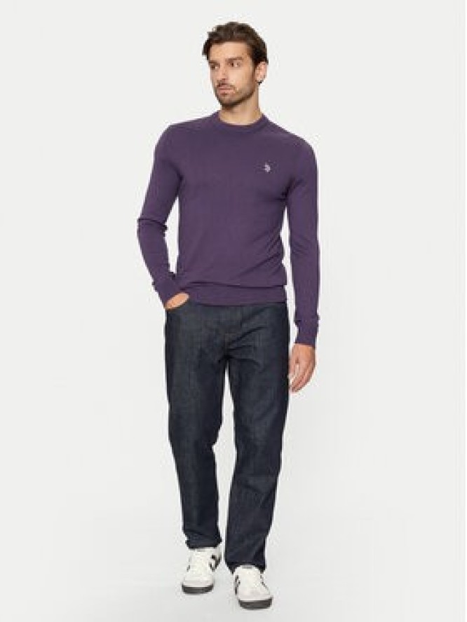 U.S. Polo Assn. Sweter MUP2961 Fioletowy Regular Fit