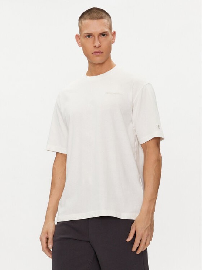 Champion T-Shirt 219787 Biały Regular Fit