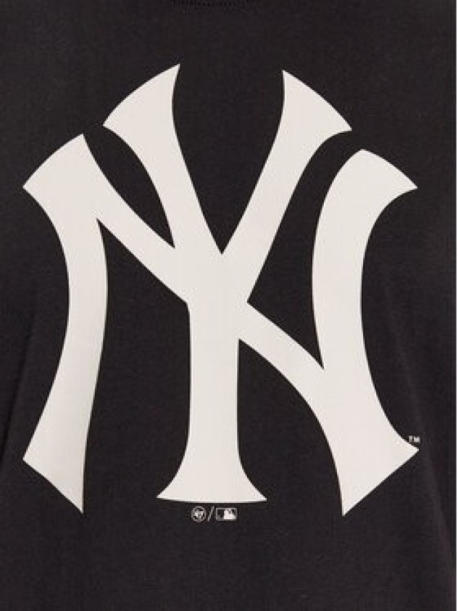 47 Brand T-Shirt New York Yankees BB017TEMIME568336JK Czarny Regular Fit