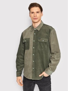 Brixton Koszula Bowery Corduroy 01264 Zielony Standard Fit