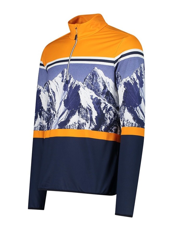 CMP Bluza polarowa w kolorze pomarańczowo-szaro-czarnym rozmiar: 54
