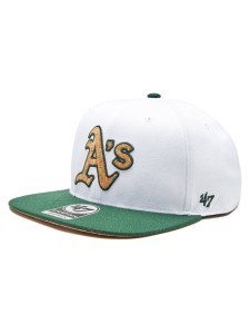 47 Brand Czapka z daszkiem MLB Oakland Athletics Corkscrew 47 CAPTAIN B-CORKS18WBP-WH Biały