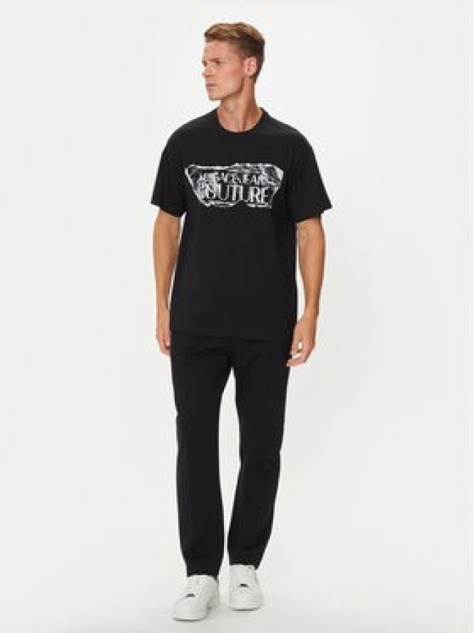 Versace Jeans Couture T-Shirt 76GAHE03 Czarny Regular Fit