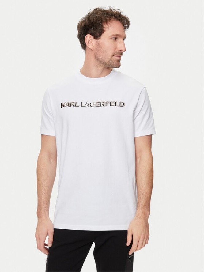 KARL LAGERFELD T-Shirt 755053 542221 Biały Regular Fit