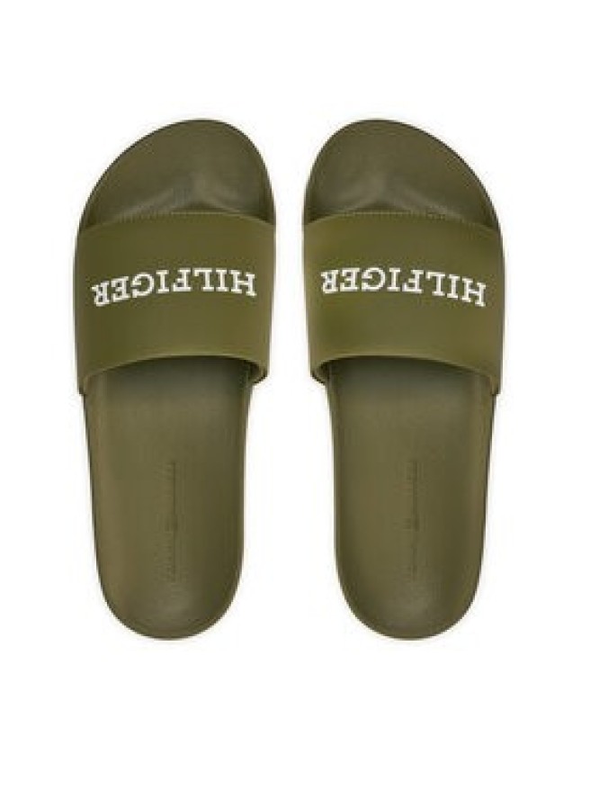 Tommy Hilfiger Klapki Hilfiger Raised Pool Slide FM0FM05022 Zielony