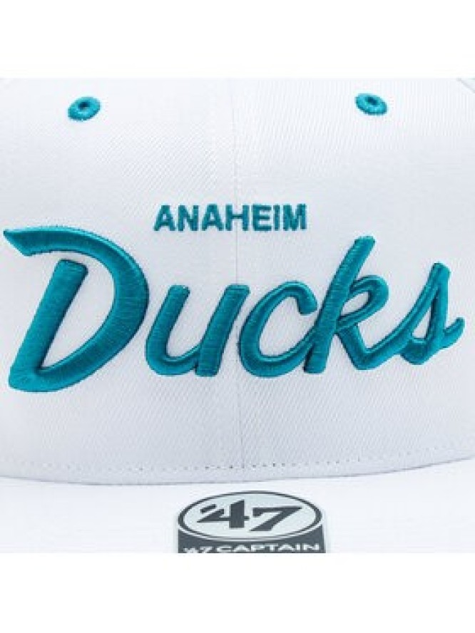 47 Brand Czapka z daszkiem NHL Anaheim Ducks Crosstown Pop '47 CAPTAIN H-CRSPP25WBP-WH Biały