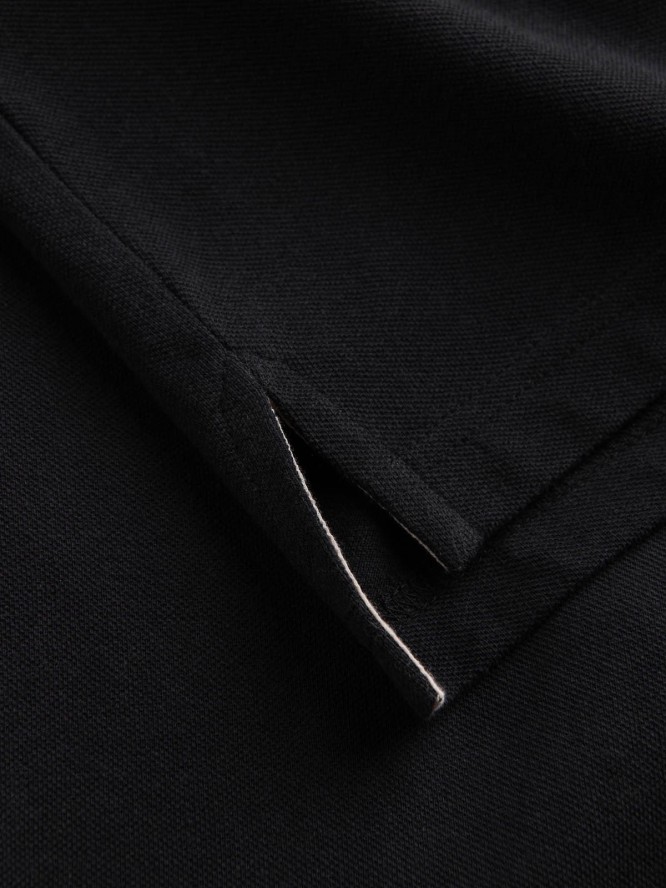 Koszulka męska polo z dzianiny pique - czarna V1 S1374 - XXL