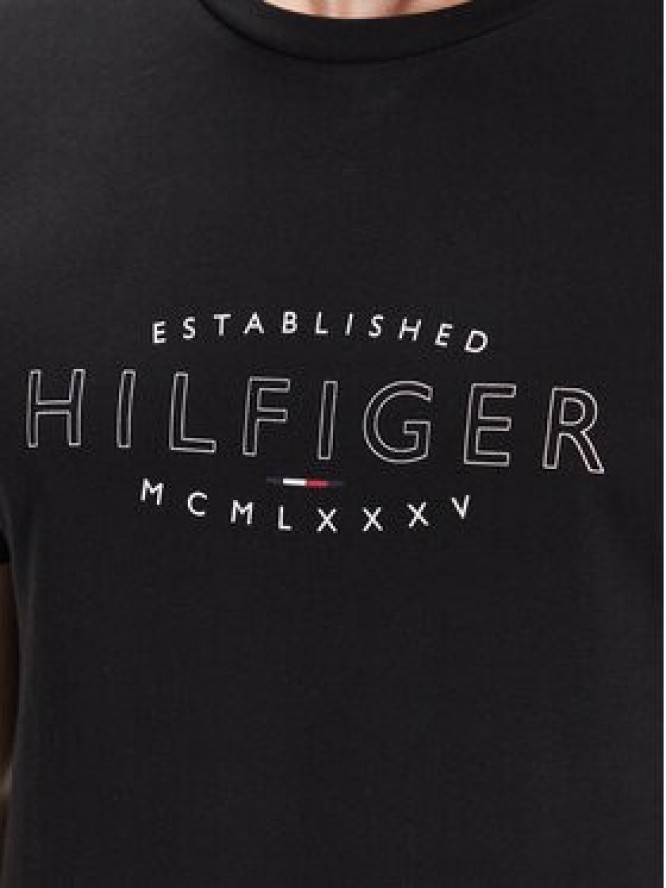 Tommy Hilfiger T-Shirt Curve Logo MW0MW30034 Czarny Slim Fit