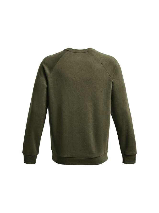 Bluza dresowa nierozpinana bez kaptura Under Armour UA Rival Fleece Crew męska - oliwkowa/khaki