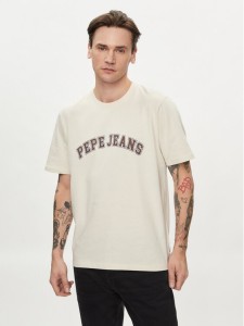 Pepe Jeans T-Shirt Clement PM509220 Beżowy Regular Fit