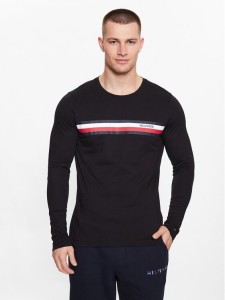 Tommy Hilfiger Longsleeve MW0MW32366 Czarny Slim Fit