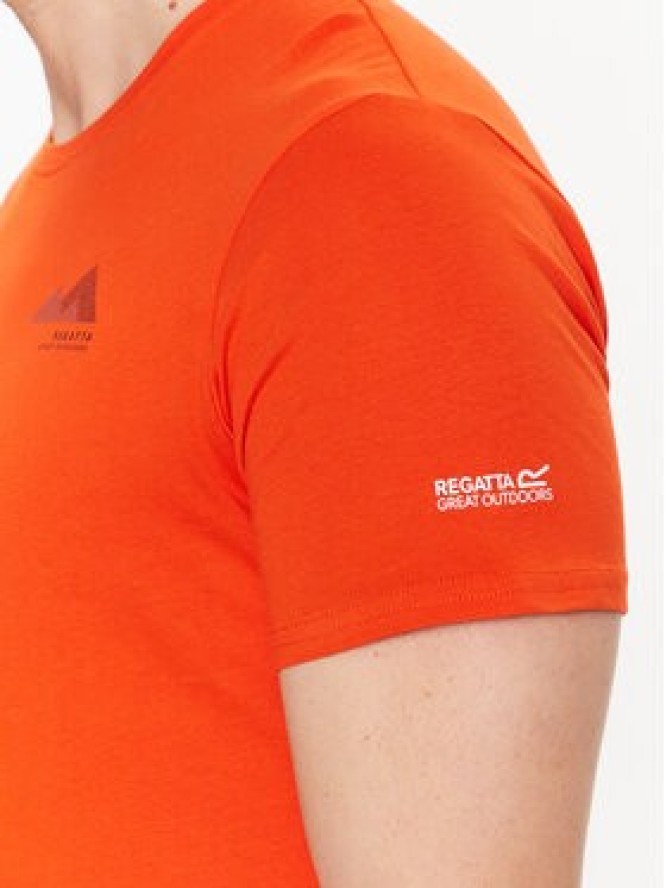 Regatta T-Shirt Breezed III RMT273 Pomarańczowy Regular Fit