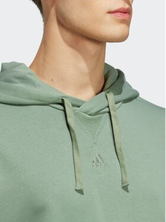 adidas Bluza ALL SZN French Terry Hoodie IC9765 Zielony Loose Fit