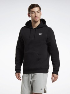 Reebok Bluza Reebok Identity Fleece Over-the-Head Hoodie IB2993 Czarny