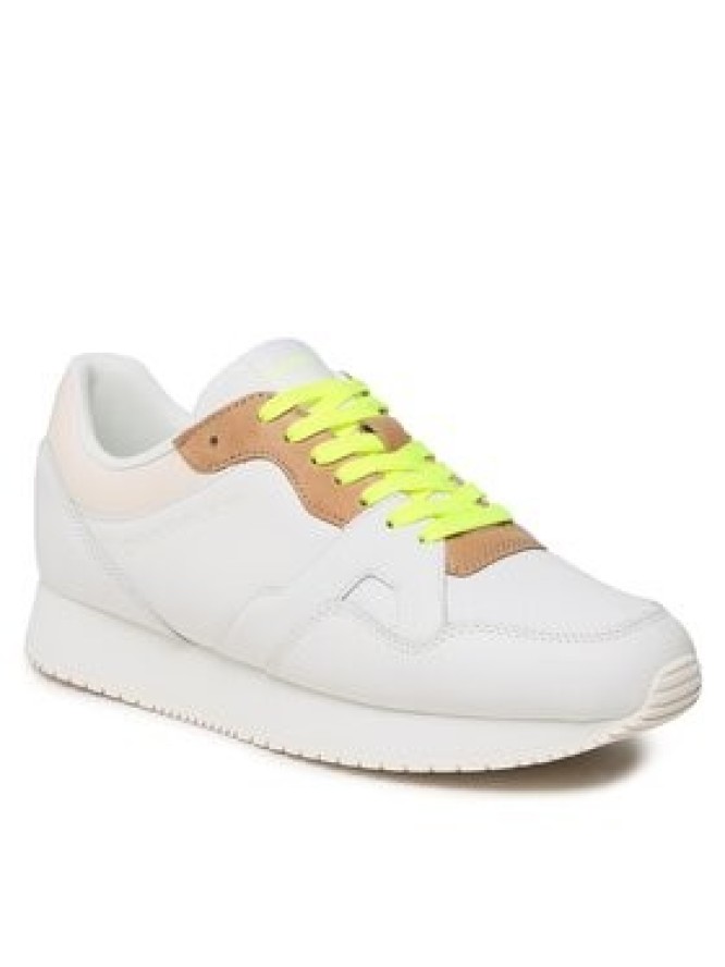 Calvin Klein Jeans Sneakersy Retro Runner Fluo Contrast YM0YM00619 Biały