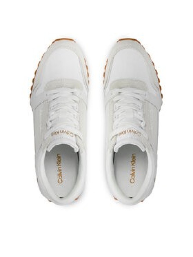 Calvin Klein Sneakersy Low Top Lace Up Mix HM0HM00853 Biały
