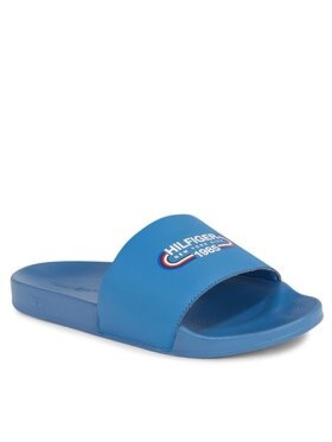 Tommy Hilfiger Klapki Rwb Hilfiger Oly Pool Slide FM0FM05019 Niebieski