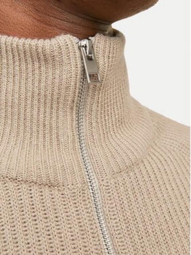 Jack&Jones Sweter Pannel 12258473 Beżowy Regular Fit