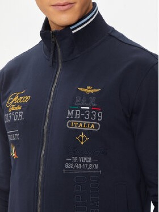 Aeronautica Militare Bluza 241FE1879F419 Granatowy Regular Fit