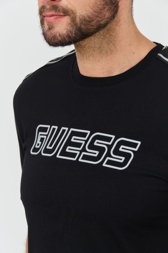 GUESS Czarny t-shirt Arlo Cn