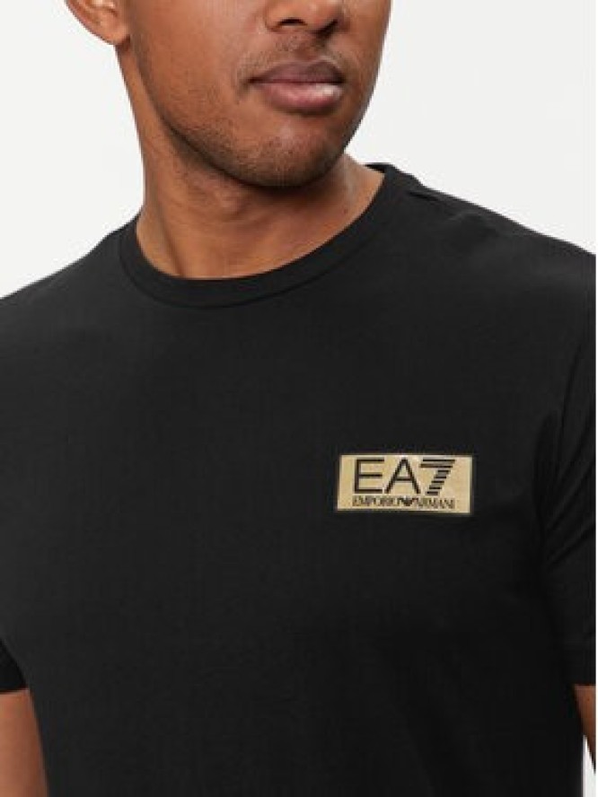 EA7 Emporio Armani T-Shirt 3DPT07 PJM9Z 1200 Czarny Regular Fit