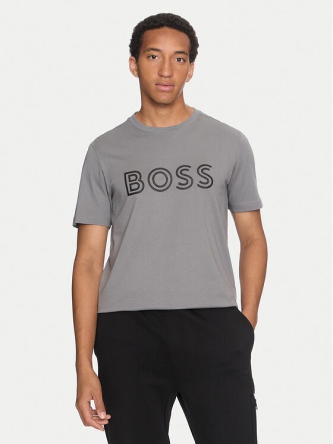 Boss T-Shirt 50519358 Szary Regular Fit