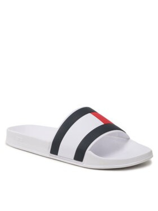 Tommy Hilfiger Klapki Rubber Th Flag Pool FM0FM04236 Biały