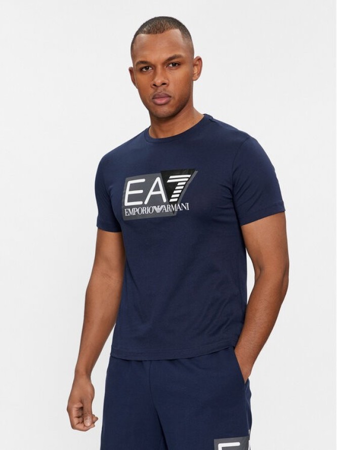 EA7 Emporio Armani T-Shirt 3DPT81 PJM9Z 1554 Granatowy Regular Fit